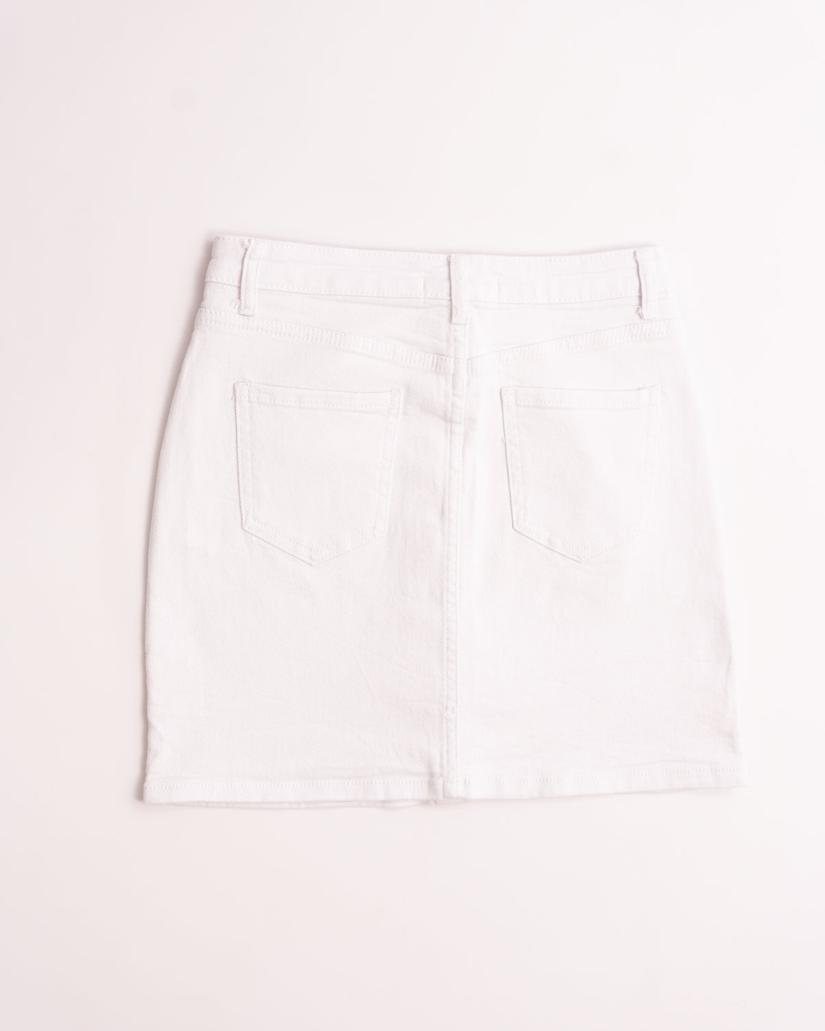 White Button Skirt