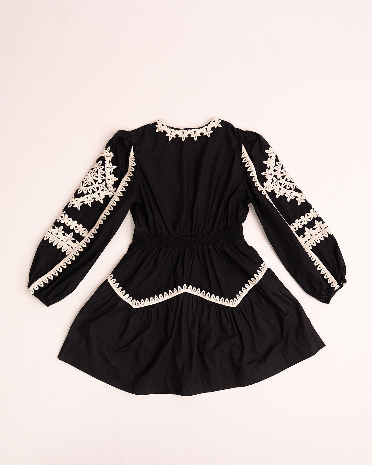 Black & White Embroidered Dress