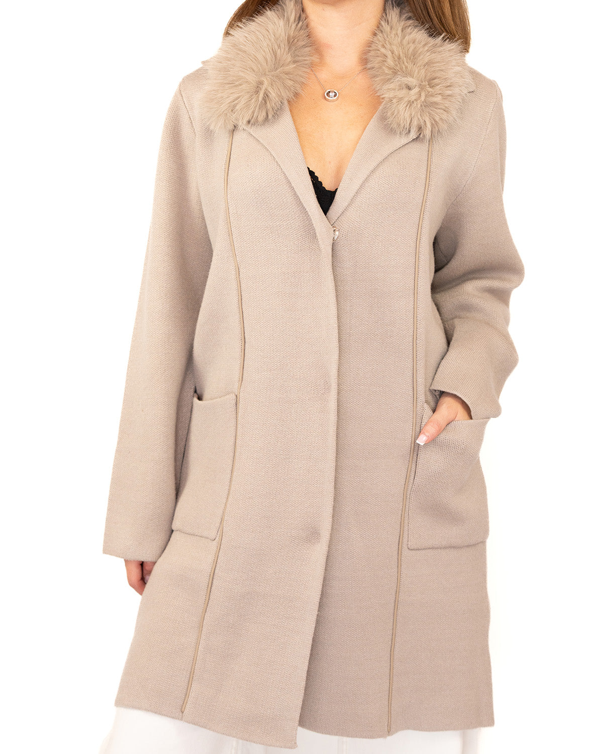 Cardigan With Fur