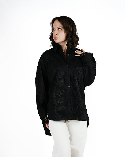 Lace Panel Shirt